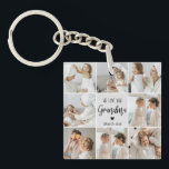 Collage Photo Grey We Love You Grandma Best Gift  Key Ring<br><div class="desc">"Collage Photo Grey We Love You Grandma Best Gift" is likely a description for a photo frame or display that features a collage of photos in shades of grey with the words "We Love You Grandma" prominently displayed. This would make for a thoughtful and sentimental gift for a grandmother on...</div>
