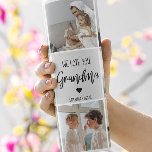 Collage Photo Grey We Love You Grandma Best Gift  Thermal Tumbler
