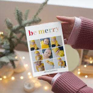 Collage Photo Happy Holiday Colourful Be Merry