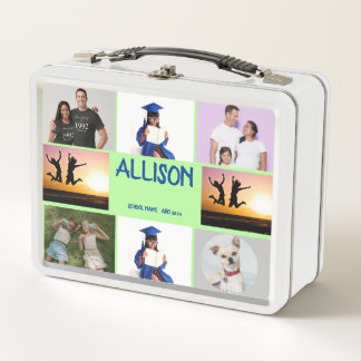 COLLAGE photo Lunchbox PINK , PURPLE To Customise