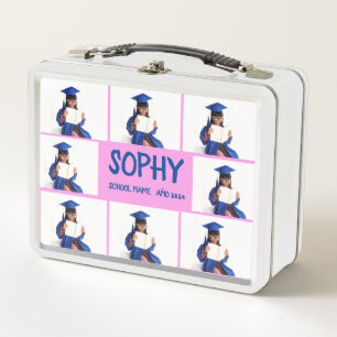 COLLAGE photo Lunchbox ROSE , WHITE To Customise