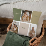 Collage Photo Modern Best Dad Ever Gift Cushion<br><div class="desc">A Collage Photo Modern Best Dad Ever Gift is a perfect way to show your appreciation for your dad. This gift consists of a modern-style photo collage, which includes multiple photos of you and your dad, highlighting the special moments and memories you've shared together. The photos are arranged in a...</div>