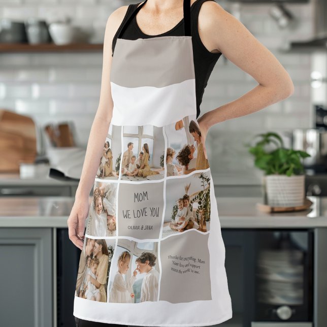 Collage Photo Mum We Love You  Apron (Creator Uploaded)