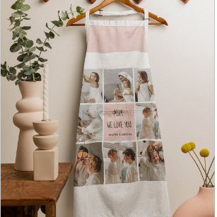 Collage Photo Mum We Love You Best Mother Gift Apron