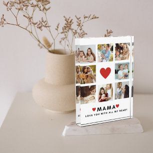 Collage Photo Mum We Love You Best Mother Gift Block