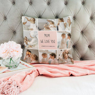 Collage Photo Mum We Love You Best Mother Gift Cushion