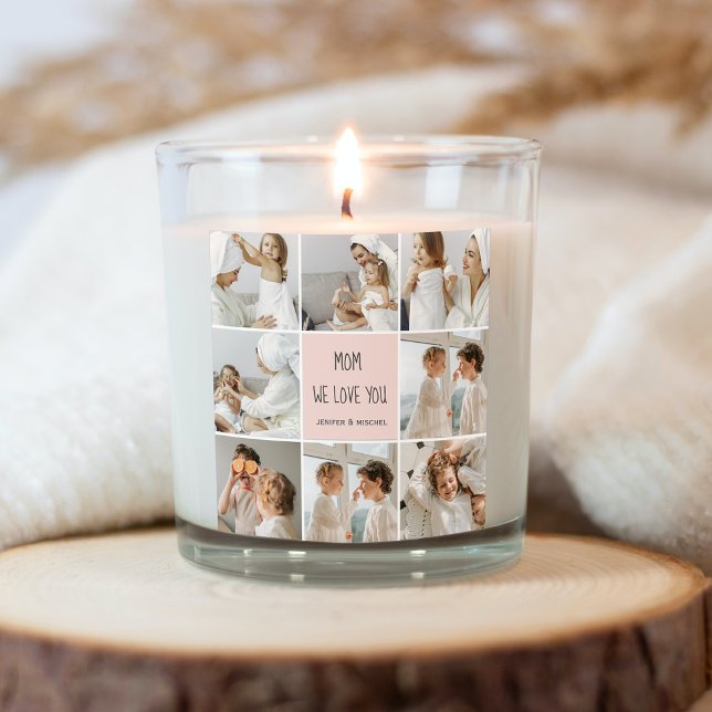 Collage Photo Mum We Love You Best Mother Gift Square Sticker (Creator Uploaded)