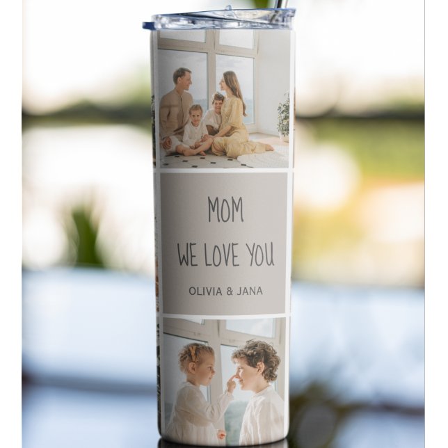 Collage Photo Mum We Love You Thermal Tumbler (Creator Uploaded)