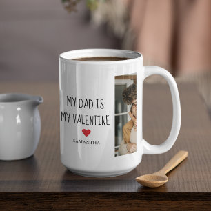 Collage Photo My Dad Is My Valentine Gift Coffee Mug