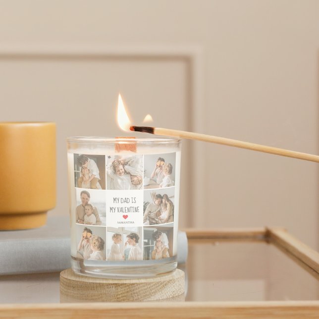 Collage Photo | My Dad Is My Valentine Gift Square Sticker (Creator Uploaded)