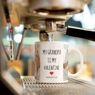 Collage Photo My Grandpa Is My Valentine Gift Coffee Mug