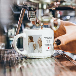 Collage Photo My Grandpa Is My Valentine Gift Espresso Cup