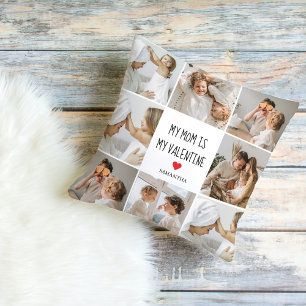 Collage Photo   My Mum Is My Valentine Gift Cushion
