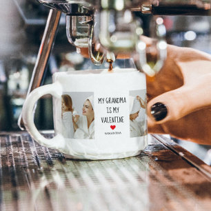 Collage Photo My Mum Is My Valentine Gift Espresso Cup