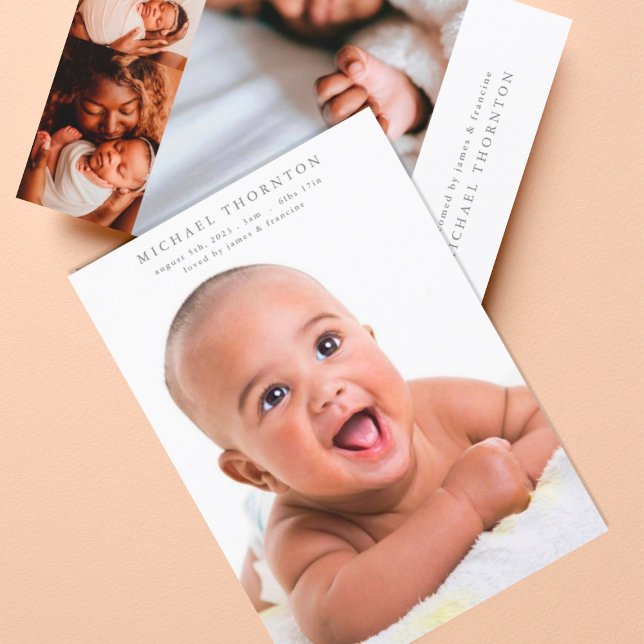 collage photo online editable baby birth announcement (Creator Uploaded)