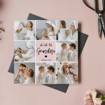 Collage Photo Pink We Love You Grandma Best Gift<br><div class="desc">"Collage Photo Pink We Love You Grandma Best Gift" could refer to a sentimental and personalised gift for a grandmother. This gift may include a collection of photos arranged in a collage format, set against a pink background to add a touch of warmth and femininity. The collage could be created...</div>