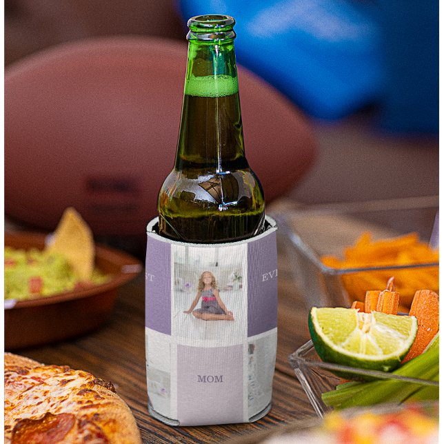Collage Photo Purple Best Mum Ever Gift Can Cooler (Creator Uploaded)