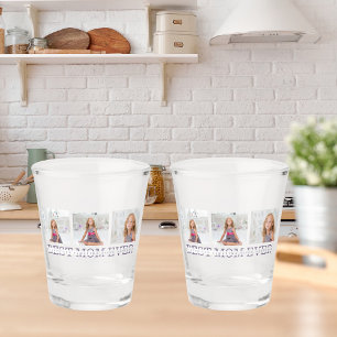 Collage Photo Purple Best Mum Ever Gift Shot Glass