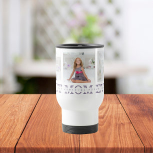 Collage Photo Purple Best Mum Ever Gift Travel Mug