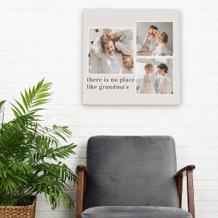 Collage Photo & Quote Best Grandma Gift Canvas Print