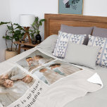 Collage Photo & Quote Best Grandma Gift Fleece Blanket<br><div class="desc">A Collage Photo & Quote Best Grandma Gift is a thoughtful and personalised present for a beloved grandmother. This gift typically includes a collage of photos that feature the grandma, her children, grandchildren, and other loved ones. The photos are arranged in a creative and artistic manner, with different sizes and...</div>
