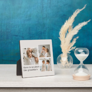 Collage Photo & Quote Best Grandma Gift Plaque