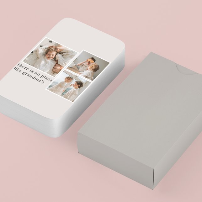Collage Photo & Quote Best Grandma Gift Playing Cards (Creator Uploaded)