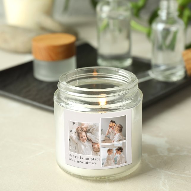 Collage Photo & Quote Best Grandma Gift Square Sticker (Creator Uploaded)