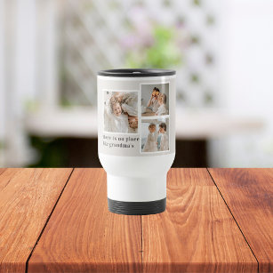 Collage Photo & Quote Best Grandma Gift Travel Mug