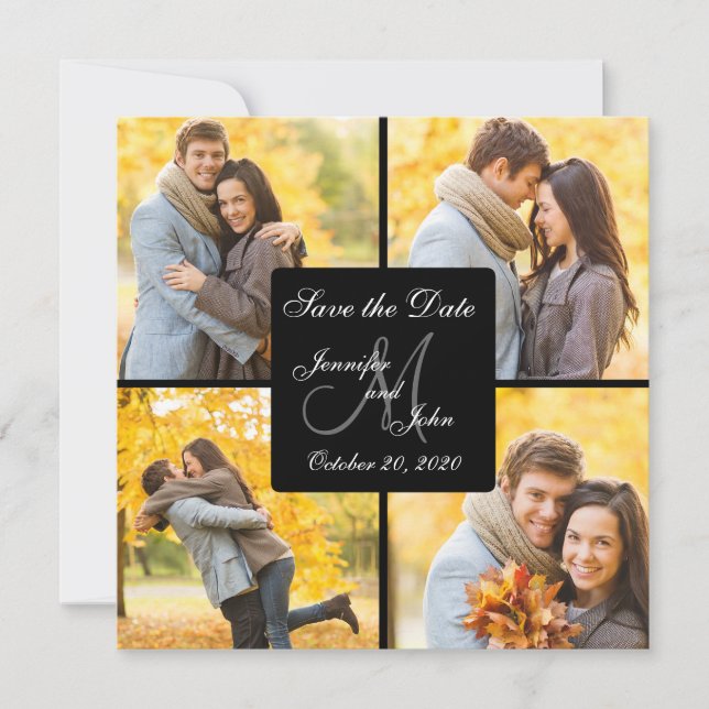 COLLAGE PHOTO SAVE THE DATE ANNOUNCEMENT (Front)