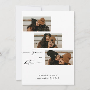 Collage Photo Strip Wedding Save the Date