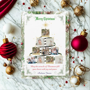 Collage Pine Needle Holiday Card