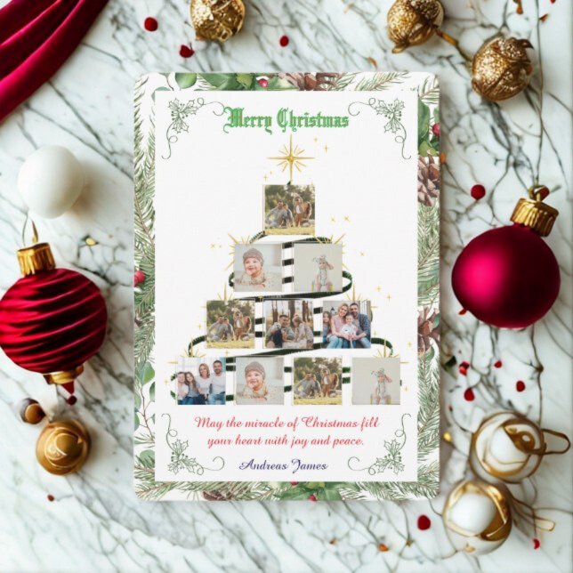 Collage Pine Needle Holiday Card (Creator Uploaded)