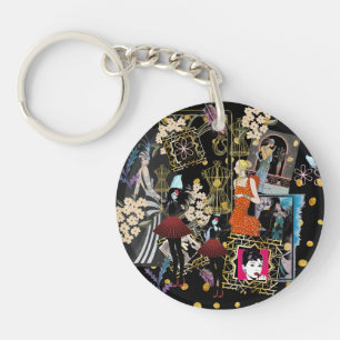 Collage Roaring 20's, 30's  Key Ring