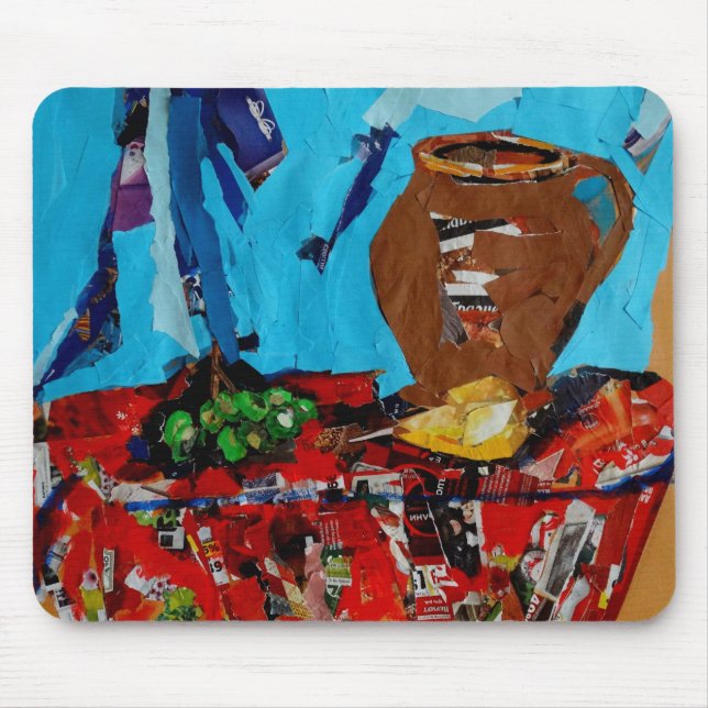 Collage stilllife pop art  Mousepad (Front)