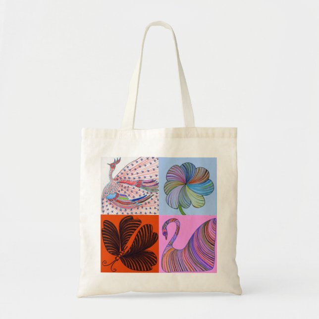 Collage tote bag by Daisy (Front)