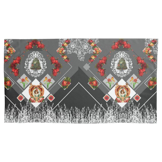 Collage vintage pillowcase (Front-Left)