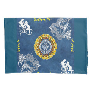 Collage vintage Retro with lace and flowers Pillowcase