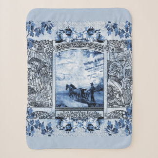 Collage vintage Retro with lace and flowers Sherpa Blanket