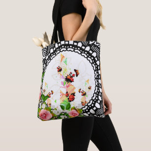 Collage vintage tote bag