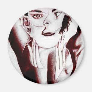 collaged beauty. magnet