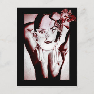 collaged beauty postcard