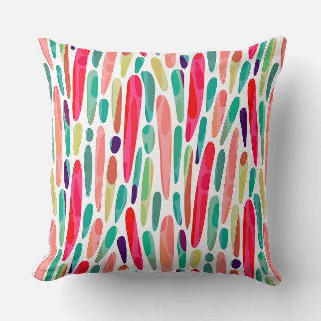 Collaged Colour Splash 150222 v2 Throw Pillow (Front)