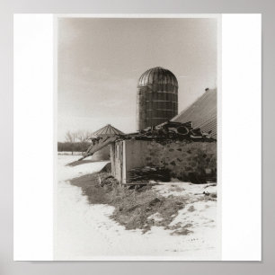 Collapsed Barn Poster