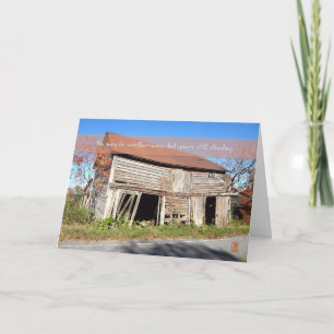Collapsing Barn to Grandpa Birthday Greeting Card