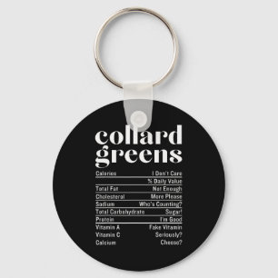 Collard Greens Nutrition Facts Thanksgiving Food C Key Ring