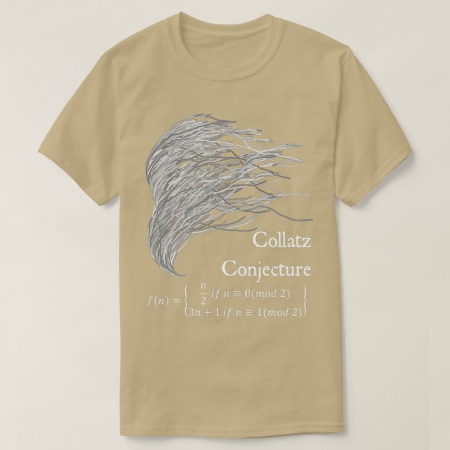 Collatz Conjecture 3n1 Math Physics Design Black B T-Shirt (Design Front)