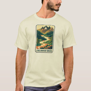 Collawash River Oregon Colours T-Shirt
