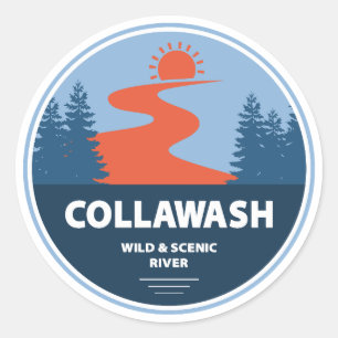 Collawash Wild And Scenic River Oregon Classic Round Sticker