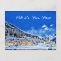 Colle-Di-Fuori, France Winter Postcard